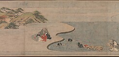 A Long Tale for an Autumn Night (Aki no yo nagamonogatari), Unidentified artist Japanese, Handscroll 3 from a set of 3; ink, color, and gold on paper, Japan