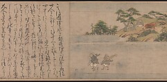 A Long Tale for an Autumn Night (Aki no yo nagamonogatari), Unidentified artist Japanese, Handscroll 3 from a set of 3; ink, color, and gold on paper, Japan