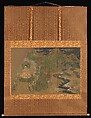 Scene from the Life of the Buddha, Section of a wall panel mounted as a hanging scroll; ink, color, and gold on silk, Japan