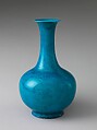 Vase with Dragons and Bats amid Clouds, Porcelain with incised decoration under turquoise glaze (Jingdezhen ware), China