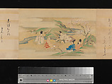 The Tale of Genji, Attributed to Kaihō Yūsetsu (Japanese, 1598–1677), Set of two handscrolls; ink and color on paper, Japan