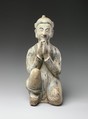 Kneeling Figure, Glazed stoneware (Si Satchanalai kilns), Thailand