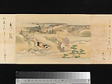 The Tale of Genji, Attributed to Kaihō Yūsetsu (Japanese, 1598–1677), Set of two handscrolls; ink and color on paper, Japan