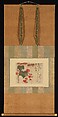 Autumn Ivy, Ogata Kenzan (Japanese, 1663–1743), Album leaf mounted as a hanging scroll; ink, color, and gold on paper, Japan