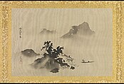 Album of Copies of Chinese Paintings, Kano Tsunenobu (Japanese, 1636–1713), Album leaf; ink and color on silk, Japan