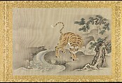 Album of Copies of Chinese Paintings, Kano Tsunenobu (Japanese, 1636–1713), Album leaf; ink and color on silk, Japan