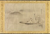 Album of Copies of Chinese Paintings, Kano Tsunenobu (Japanese, 1636–1713), Album leaf; ink and color on silk, Japan