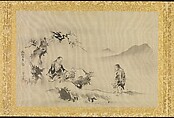 Album of Copies of Chinese Paintings, Kano Tsunenobu (Japanese, 1636–1713), Album leaf; ink and color on silk, Japan