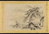 Album of Copies of Chinese Paintings, Kano Tsunenobu (Japanese, 1636–1713), Album leaf; ink and color on silk, Japan