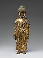 Standing Buddha, Gilt bronze, Korea