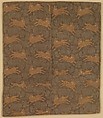 Panel with Rabbits amid Clouds, Silk gauze with plain-weave patterning, brocaded with silk and metallic thread, China