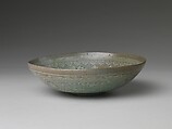 Bowl decorated with phoenixes and clouds, Stoneware with inlaid design under celadon glaze, Korea