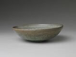 Bowl decorated with phoenixes and clouds, Stoneware with inlaid design under celadon glaze, Korea