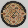 Mirror Case with Filled Diagonal Lattice, Silk embroidery on silk gauze, China