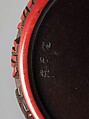 Box with camellia, Carved red and green lacquer, China