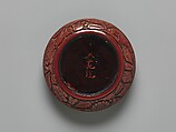 Incense Box (Kōgō) with Camellias, Carved red lacquer, China