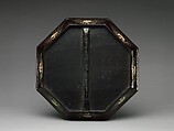 Tray with scholars, Black lacquer with mother-of-pearl inlay, China