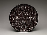 Dish with pommel scrolls, Carved black and red lacquer (tixi), China
