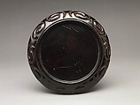 Dish with pommel scrolls, Carved black, red, and yellow lacquer (tixi), China