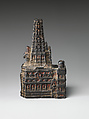 Model of the Mahabodhi Temple, Quartz-muscovite-chlorite-talc phyllite, India, Bihar