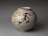 Jar decorated with dragons, Porcelain with underglaze iron-brown design, Korea