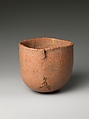 Teabowl, Hon&#39;ami Kōetsu (Japanese, 1558–1637), Clay covered with glaze, except on lower part where it is left bare, Japan