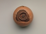 Teabowl, Hon&#39;ami Kōetsu (Japanese, 1558–1637), Clay covered with glaze, except on lower part where it is left bare, Japan