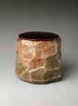Jar, Hon'ami Kōetsu (Japanese, 1558–1637), Clay, red and green glaze (Kyoto ware), Japan