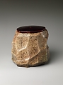 Jar, Hon&#39;ami Kōetsu (Japanese, 1558–1637), Clay, red and green glaze (Kyoto ware), Japan