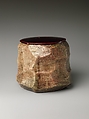 Jar, Hon&#39;ami Kōetsu (Japanese, 1558–1637), Clay, red and green glaze (Kyoto ware), Japan