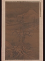 Crows in Old Trees, Luo Zhichuan (Chinese, active ca. 1300–30), Hanging scroll; ink and color on silk, China
