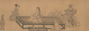 Vimalakirti and the Doctrine of Nonduality, Wang Zhenpeng (Chinese, active ca. 1275–1330), Handscroll; ink on silk, China