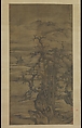 Landscape after a poem by Wang Wei, Tang Di (Chinese, ca. 1287–1355), Hanging scroll; ink and color on silk, China