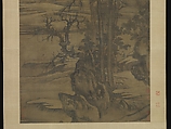 Landscape after a poem by Wang Wei, Tang Di (Chinese, ca. 1287–1355), Hanging scroll; ink and color on silk, China