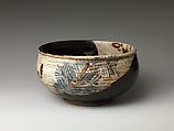 Water Pot, Ogata Kenzan (Japanese, 1663–1743), Clay covered with white and black glazes and decorated on the white parts under the glaze (Kenzan style), Japan