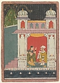 A Heroine and Her Lover in a Pavilion: Page from a Dispersed Nayikabheda

, Ink and opaque watercolor on paper, India (Madhya Pradesh, Malwa)
