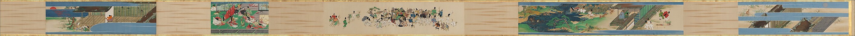 Tale of a Strange Marriage (Konkai Zoshi), Ukita Ikkei (Japanese, 1795–1859), Handscroll; ink and color on paper, Japan