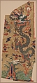 Panel with Dragon, Silk, feather, and metallic thread embroidery on silk gauze, China