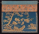 Table Valance with Autumn Garden, Silk, metal thread, and feather tapestry (kesi), China