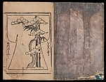 Kosode Pattern Book (On-Hiinagata), vol. 2, One of a set of two woodblock-printed books; ink and color on paper, Japan