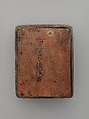 Writer's Box, In the style of Ogata Kenzan (Japanese, 1663–1743), Crackled glaze; design modelled in relief (Kyoto ware, Kenzan style), Japan