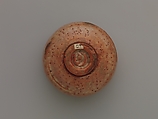 Teabowl, Clay, closely pitted, covered with rich glazes (Raku ware, style of Koetsu), Japan