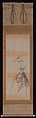 Peony Sheltered by Rice Straw, Attributed to Sakai Hōitsu (Japanese, 1761–1828), Hanging scroll; ink and color on silk, Japan