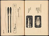 Spread 8 of 24 One Hundred Paintings of the Ogata Lineage (Ogata ryu hyakuzu), Nakano Kimei (Japanese, 1834–1892), Set of two Woodblock printed books; ink on paper, Japan