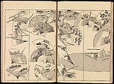 One Hundred Paintings of the Ogata Lineage (Ogata ryu hyakuzu), Nakano Kimei (Japanese, 1834–1892), Set of two Woodblock printed books; ink on paper, Japan