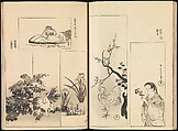 One Hundred Paintings of the Ogata Lineage (Ogata ryu hyakuzu), Nakano Kimei (Japanese, 1834–1892), Set of two Woodblock printed books; ink on paper, Japan