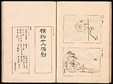 Mirror of Genuine Work of Monk Hōitsu (Hōitsu shōnin shinseki kagami), Ikeda Koson (Japanese, 1803–1868), Set of two woodblock printed books; ink and color on paper, Japan