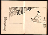 Mirror of Genuine Work of Monk Hōitsu (Hōitsu shōnin shinseki kagami), Ikeda Koson (Japanese, 1803–1868), Set of two woodblock printed books; ink and color on paper, Japan