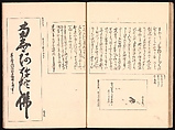 Mirror of Genuine Work of Monk Hōitsu (Hōitsu shōnin shinseki kagami), Ikeda Koson (Japanese, 1803–1868), Set of two woodblock printed books; ink and color on paper, Japan