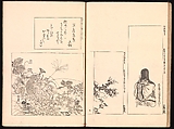 Mirror of Genuine Work of Monk Hōitsu (Hōitsu shōnin shinseki kagami), Ikeda Koson (Japanese, 1803–1868), Set of two woodblock printed books; ink and color on paper, Japan